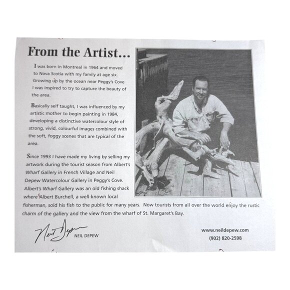 Neil Depew Art Print Set 2 Matted Watercolor Illustrations Nautical Beach House - Picture 3 of 9